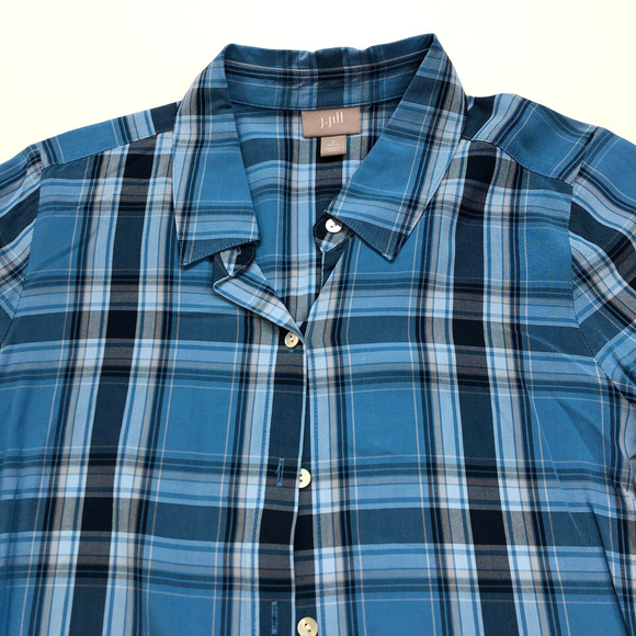 J.Jill Petite Small PS Rayon Button Long Sleeve Multicolor Check Plaid Shirt - Picture 1 of 9